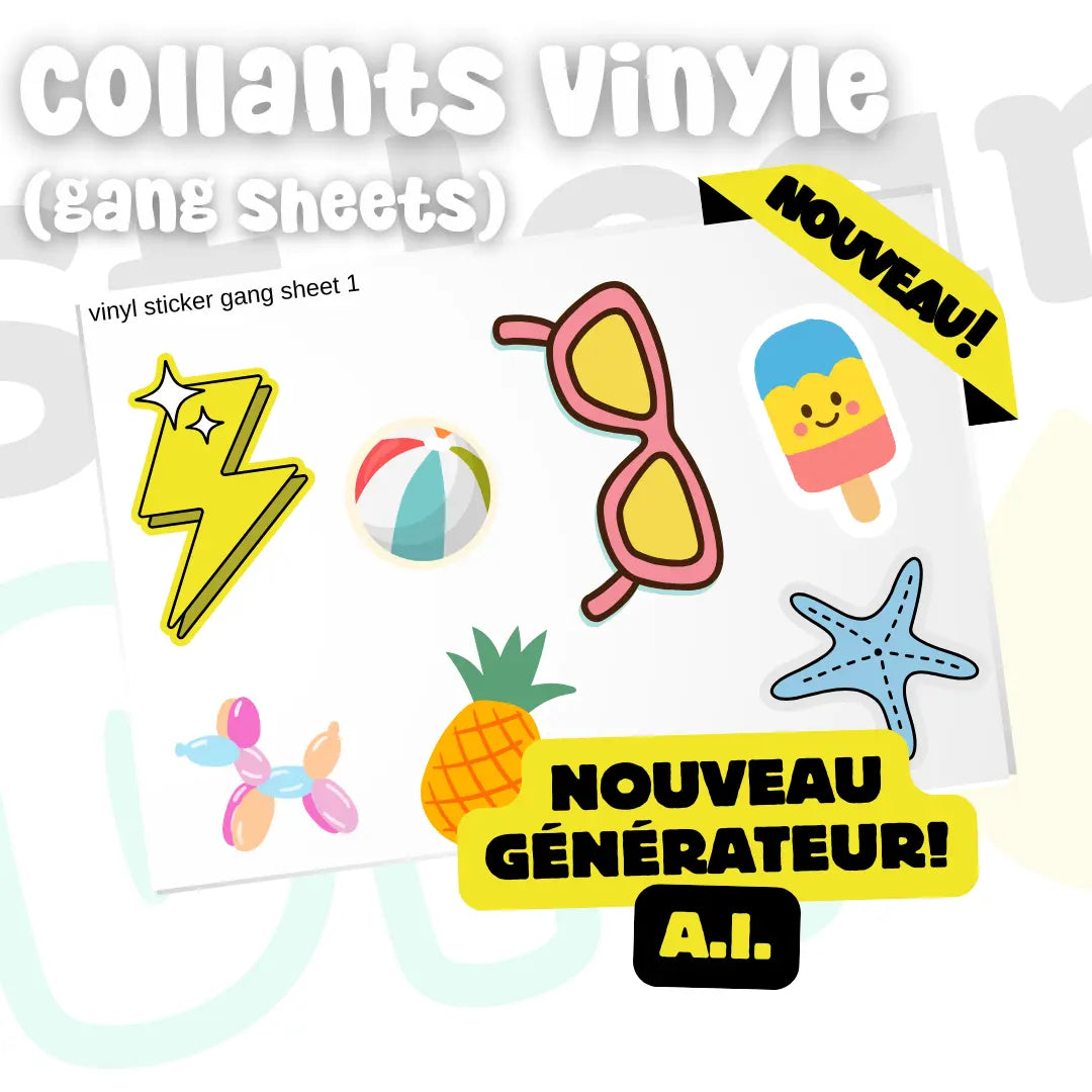 Créer votre Gang Sheet de colants en vinyle